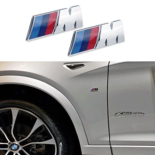 2 unidades de pegatina adhesiva con el emblema de aleación M Performance Sport para BMW