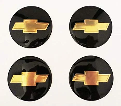 4 tapabujes en negro para Chevrolet de 56,5mm 