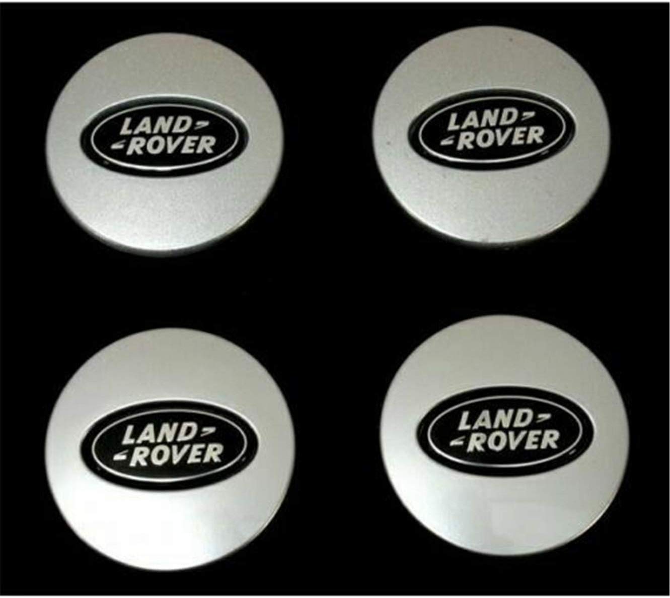 4 tapallantas de Land Rover gris metálico de 63mm