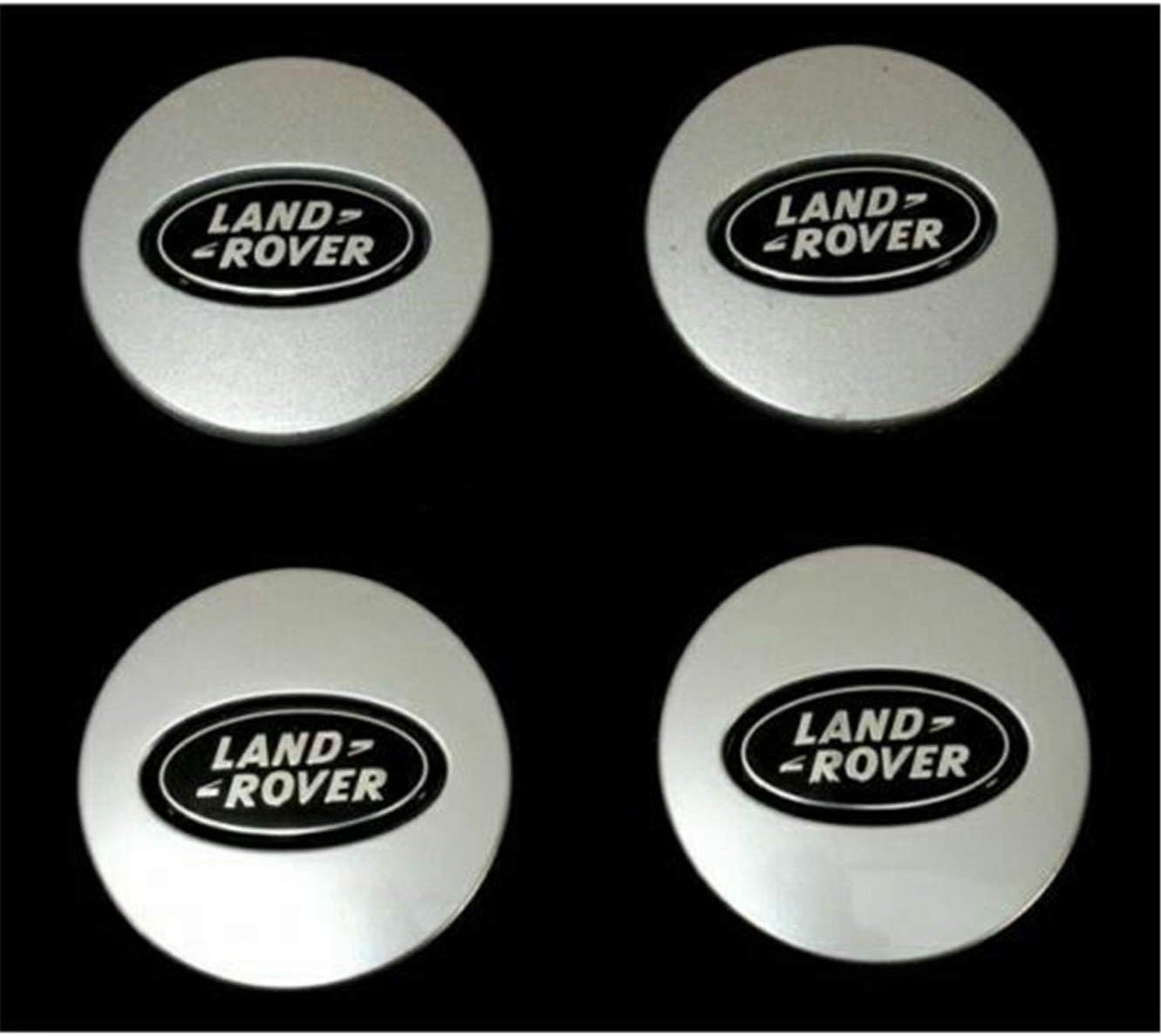 4 TAPALLANTAS DE LAND ROVER GRIS METáLICO DE 63MM