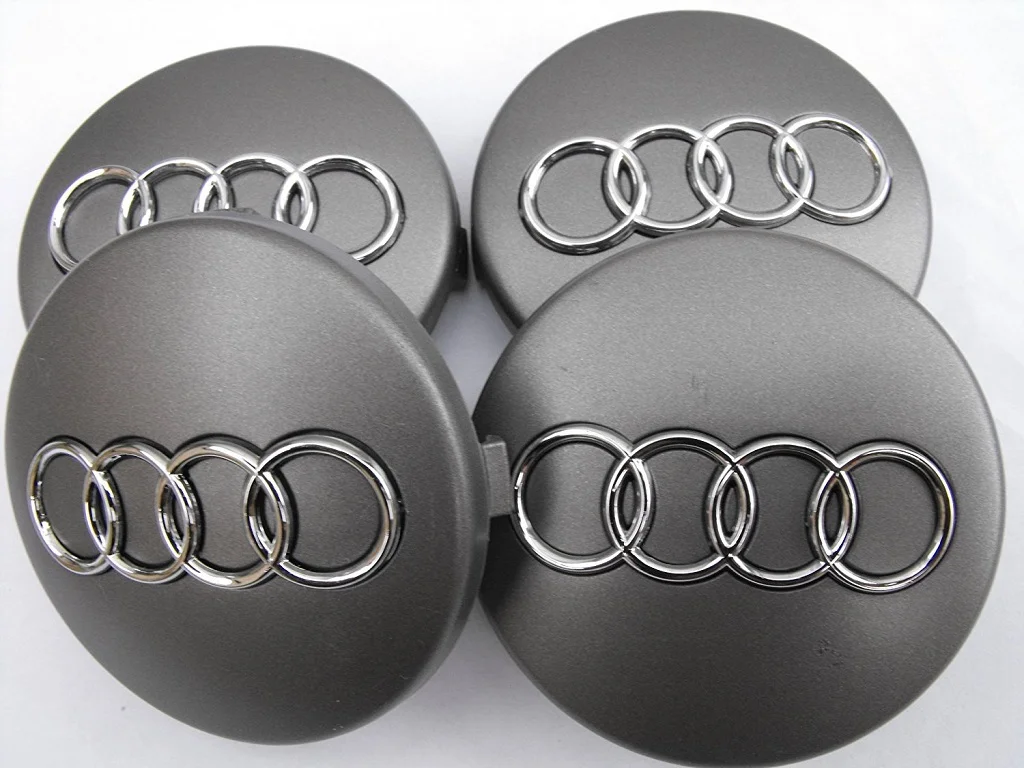 JUEGO DE 4 TAPAS PARA LLANTAS AUDI DIAMETRO 60 mm