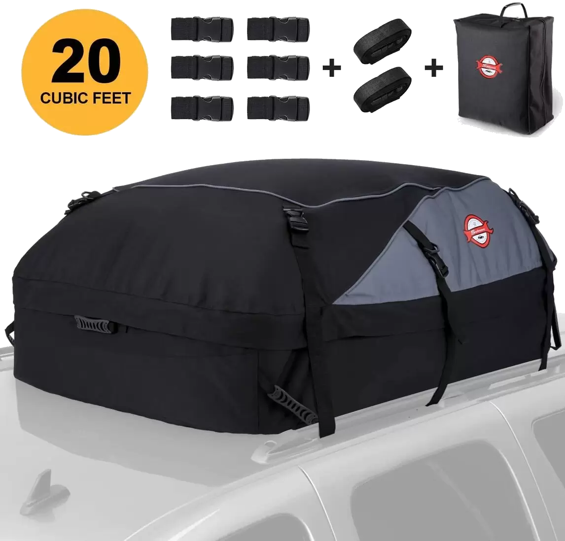 COFRE DE TECHO PORTAEQUIPAJES PARA COCHE PLEGABLE 580 LITROS - B074QBQSVN