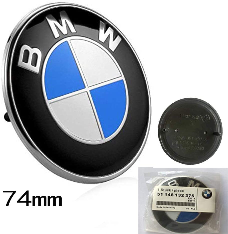 Emblema de repuesto para BMW E46, E90, E82, con 2 patas de 74