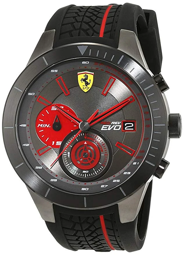 FERRARI 0830341 REDREV EVO - RELOJ ANALóGICO (CUARZO, CORREA DE SILICONA)