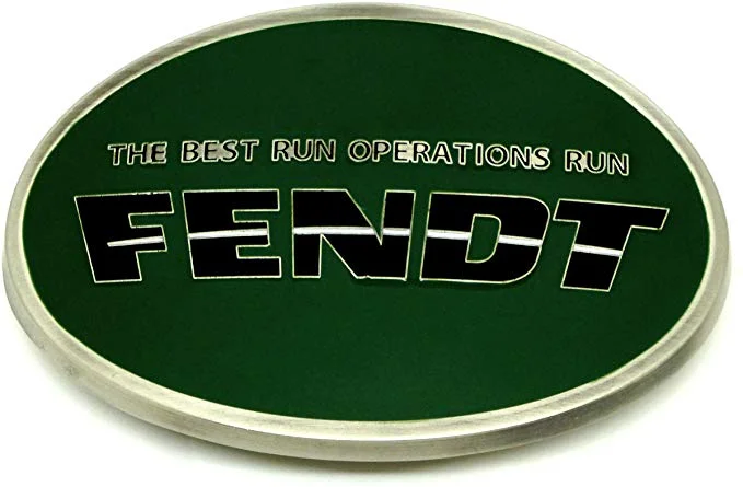 Fendt Hebilla de Cinturón - Fondo de Esmalte Verde - Producto con Licencia