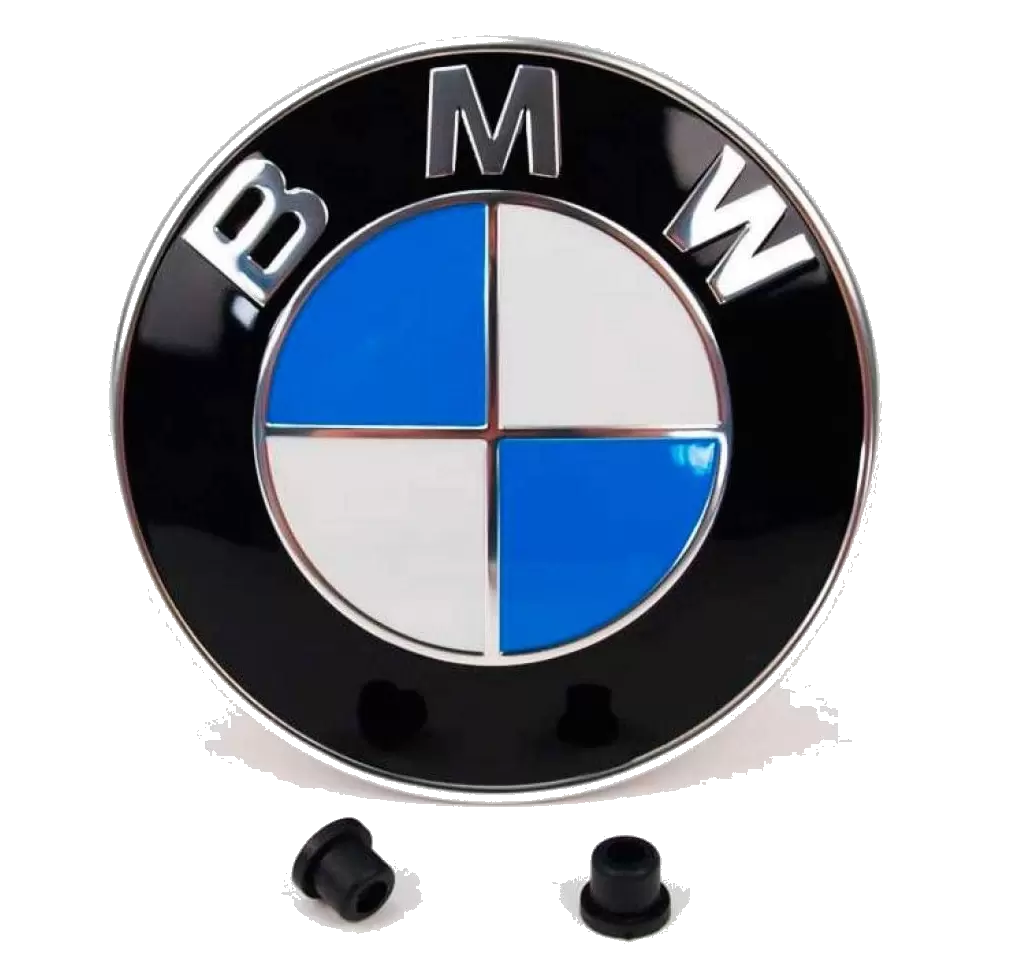 Insignia BMW capó de 82mm azul y blanca