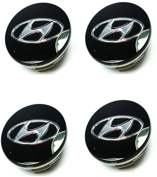 Juego 4 tapabujes Hyundai de 60mm en color negro