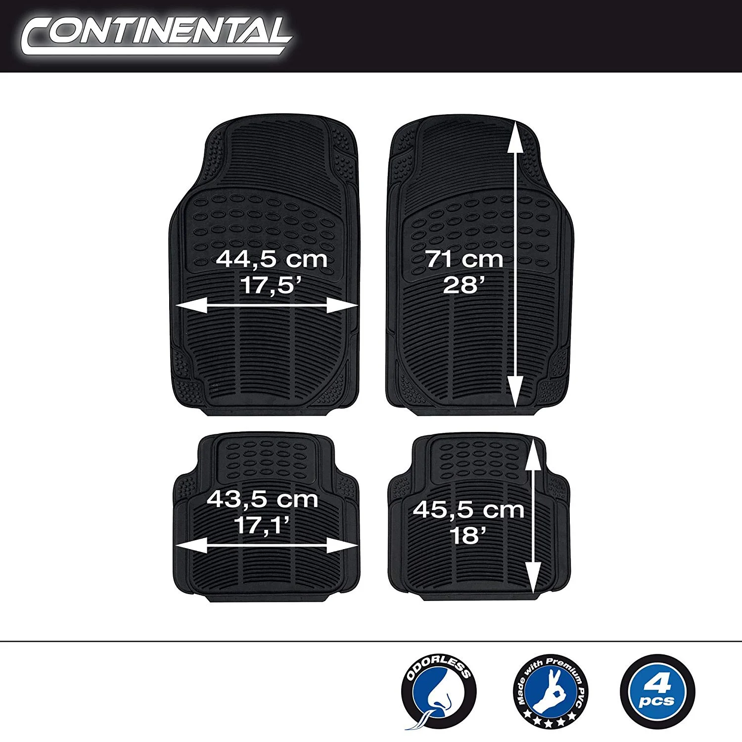 Alfombrillas SUMEX CONTINENTAL Negra recortable a medida