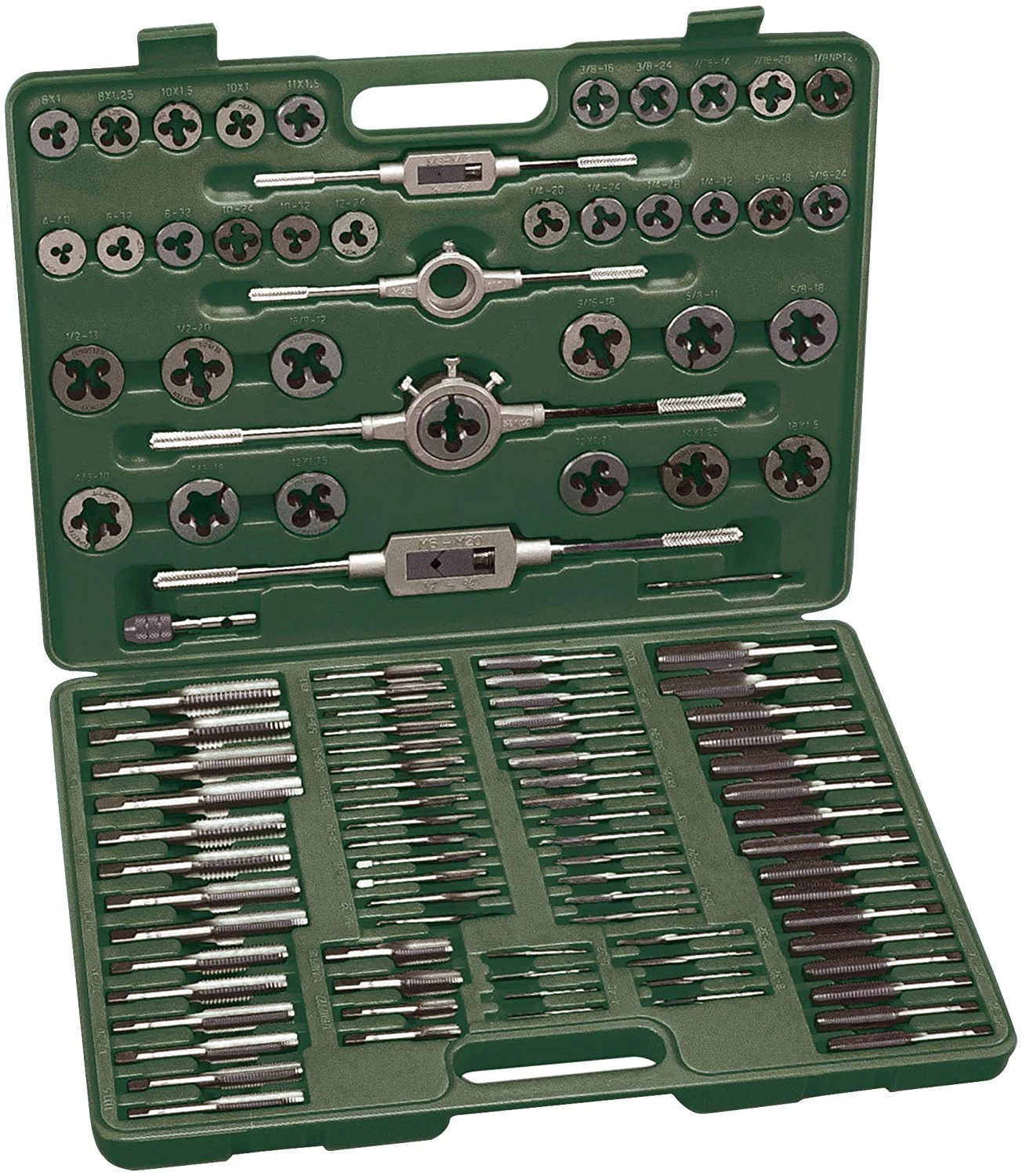 Mannesmann M53255 - Juego de herramientas para roscar de 110 piezas