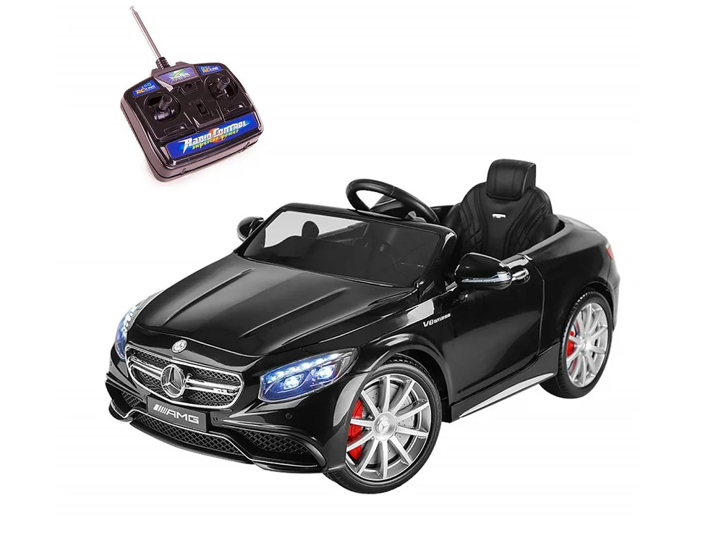 Mercedes-Benz S63 Negro Coche Infantil con mando y batería