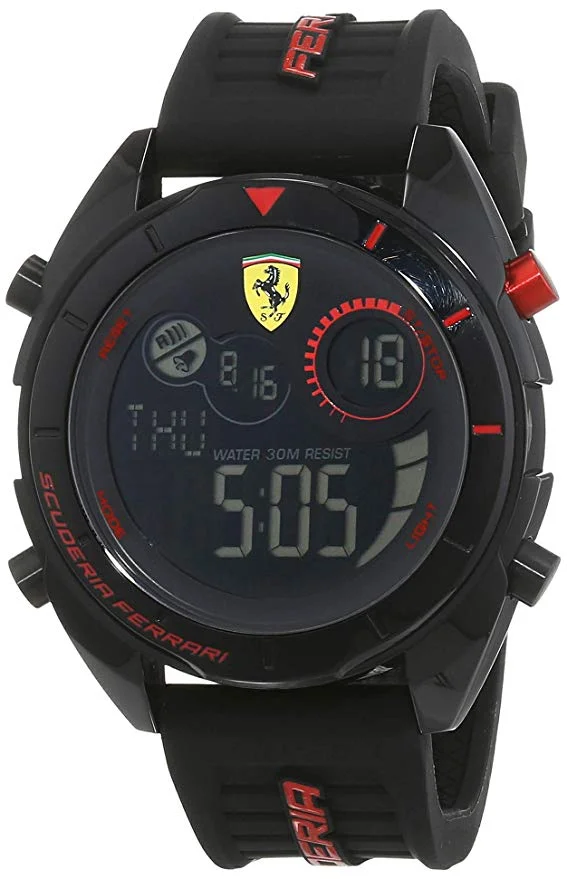 Scuderia Ferrari Reloj Analógico-Digital para Hombre Correa en Silicona 830548