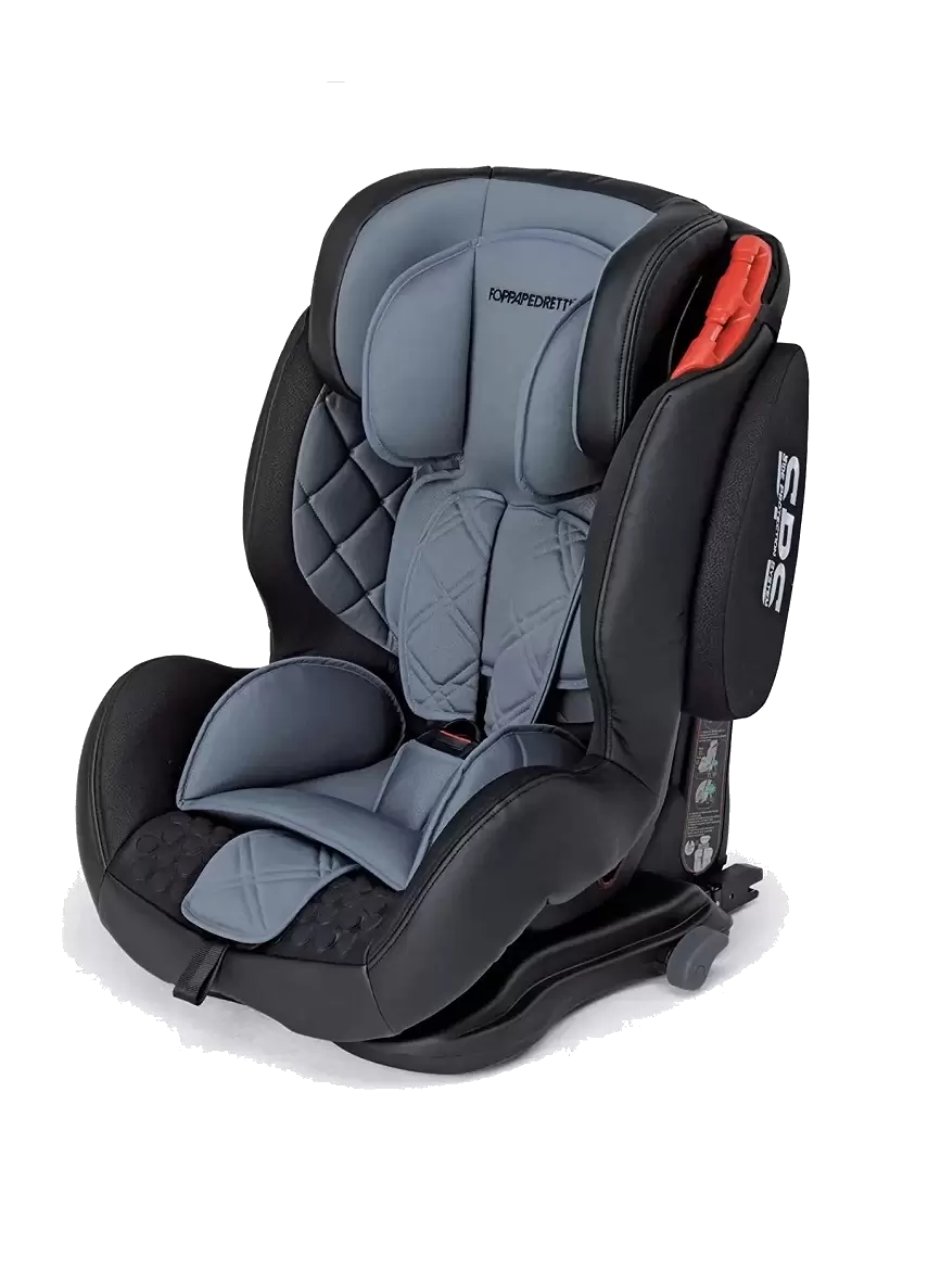 Silla de coche Foppapedretti Isodinamik grupo 1/2/3 Isofix Negro/Gris