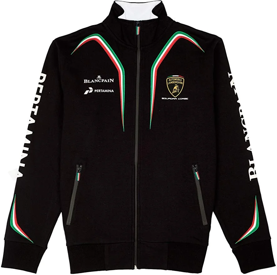 Sudadera Lamborghini con cremallera de color negra